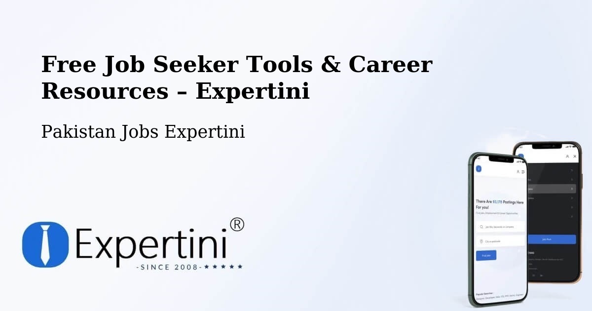 Free Job Seeker Tools & Career Resources – Pakistan - Pakistan Jobs Expertini